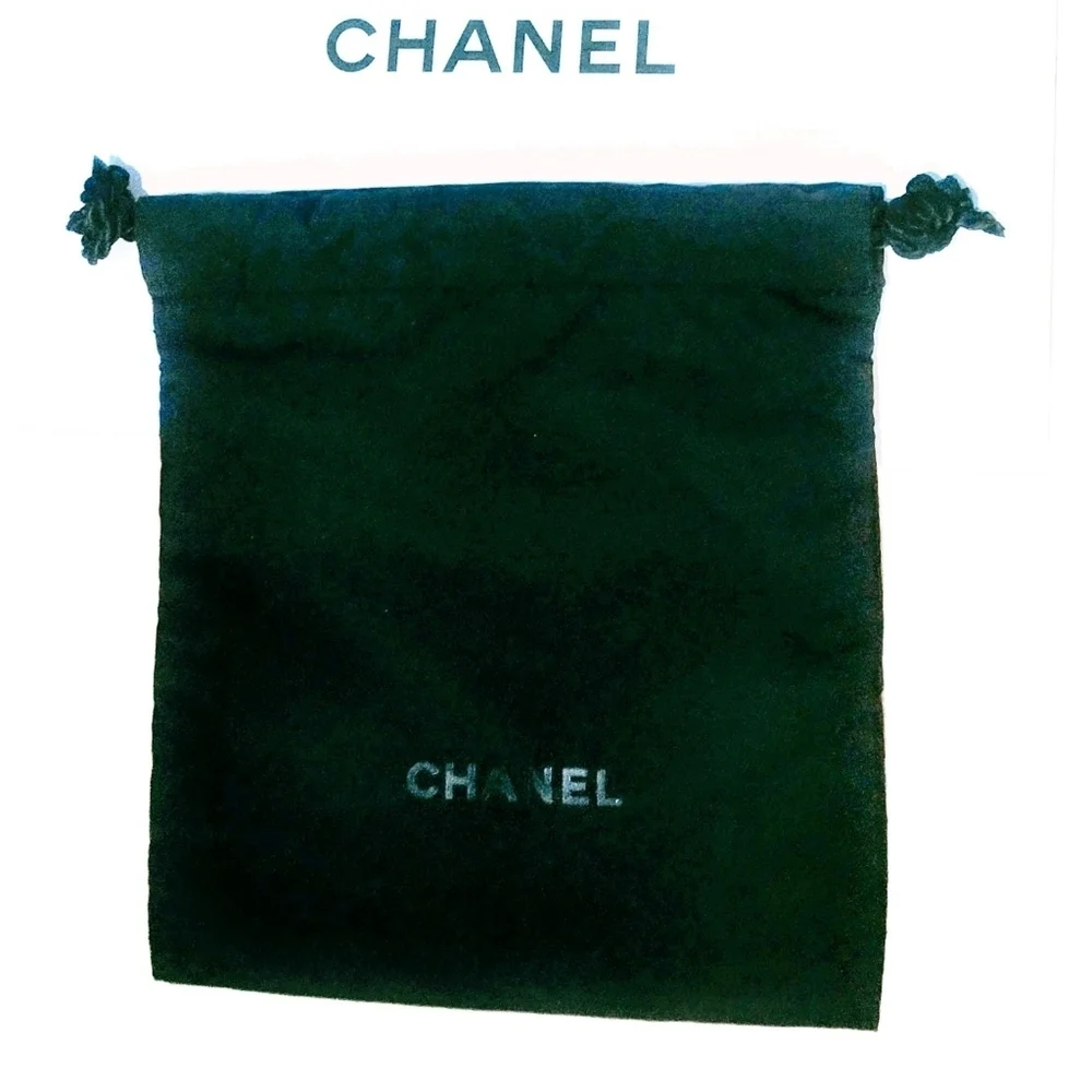 Authentic Chanel Black Logo Caviar Wallet